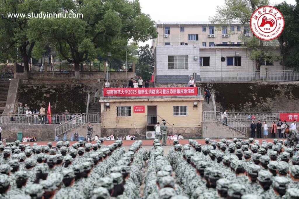 fire drill at hunan normal university